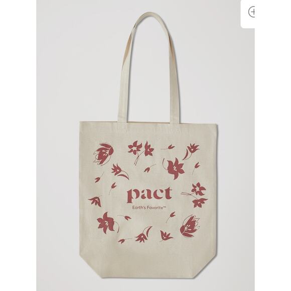 PACT NWOT Organic Cotton Canvas Tote Bag - Picture 2 of 2